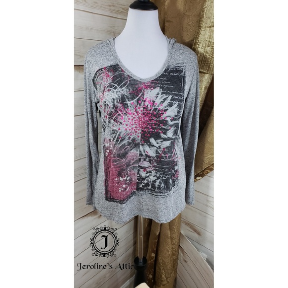 Sugar Free Tops - Sugar Free Long Sleeve Hooded Shirt